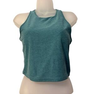 Vuori Elevation Plyo Tank Crop Heather Teal Women’s Size Medium Activewear